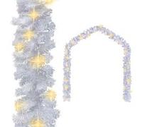 Guirlande de Noël avec Lumières LED Guirlande Artificielle Décoration de Noël Salon Plafond Porte Fenêtre Maison Intérieur Jardin 10 m