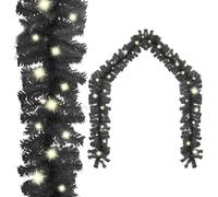 VidaXL Guirlande de Noël LED - Noir - 20 m