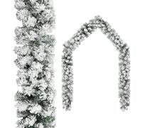 vidaXL Guirlande de Noël - Neige - Vert 20 m