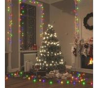 vidaXL Guirlande LED avec 2000 LED Guirlande Lumineuse Décoration de Fête Ornement de Noël Salle de Séjour Intérieur Multicolore 200 m PVC Multicolore G