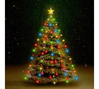 vidaXL Guirlande lumineuse d'arbre de Noël 210 LED colorées 210 cm intérieur/extérieur