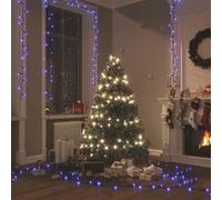vidaXL Guirlande Lumineuse 400 LED Bleu 40 m 8 Effets Lumineux Lumière de Décoration Fête de Noël Jardin Extérieur Salon 328825 Bleu G