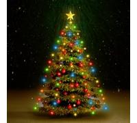 vidaXL Guirlande Lumineuse d'Arbre de Noël Lumière de Décoration de Noël Ornement de Noël Jardin Extérieur 150 LED Colorées 150 cm