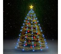 Guirlande Lumineuse d'Arbre de Noël Lumière de Décoration de Noël Ornement de Noël Jardin Extérieur Cour 150 LED Bleu 150 cm