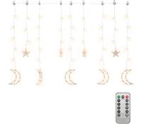 vidaXL Guirlande lumineuse étoile et lune avec télécommande 138 LED