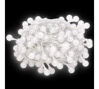 vidaXL Guirlande Lumineuse Globe Lumière de Décoration de Noël Ornement de Noël Jardin Extérieur 20 m 200 LED Blanc Froid 8 Fonctions