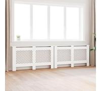 vidaXL Habillage de radiateur 2 pcs. Blanc 152 x 19 x 81,5 cm MDF