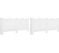 vidaXL Habillage de radiateur 2 pcs. Blanc 172×19×81,5 cm MDF