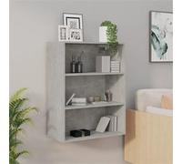 vidaXL Armoire murale suspendue Gris béton 69,5x32,5x90 cm