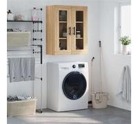 vidaXL Armoire Murale, Placard Suspendu avec Rangement, Meuble Flottant de Salon Bureau Chambre, Moderne, Chêne Sonoma Bois d'Ingénierie