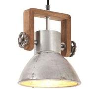 vidaXL Hanglamp industrieel rond 25 W E27 19 cm zilverkleurig320531 Argent G