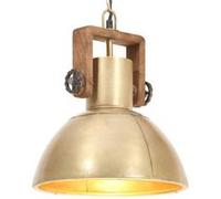 vidaXL Hanglamp industrieel rond 25 W E27 30 cm messingkleurig320533 Multicolore G