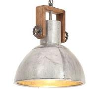 vidaXL Hanglamp industrieel rond 25 W E27 30 cm zilverkleurig320530 Argent G