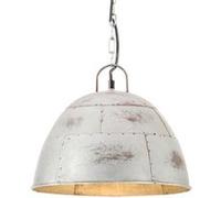 Vidaxl Lampe Suspendue Industrielle Vintage 25 W Argenté Rond 31cm E27