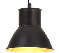 vidaXL Hanglamp rond 25 W E27 17 cm zwart320573 Noir G