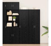 vidaXL Haut Armoire 2 pcs Chêne noir 50 x 42,5 x 185 cm