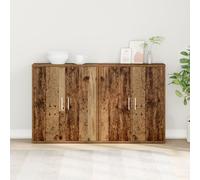 Vidaxl Haut Armoire Avec Étagère Avec Stockage Avec Porte 2 Pcs Bois Ancien 60 X 31 X 70 Cm