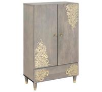vidaXL Haut Armoire avec étagère Gris et or 60 x 33.5 x 100 cm