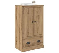 vidaXL Haut Armoire avec tiroir Chêne Artisanal 60 x 35,5 x 103,5 cm, Buffet Moderne stylé, Design rectangulaire, Bois Dur, Rangement Ample, tiroirs Pratiques, poignées Mates