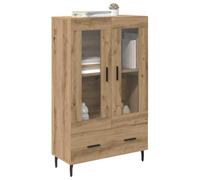 vidaXL Haut Armoire avec tiroir Chêne Artisanal 69,5 x 31 x 115 cm, Salon Moderne, Buffet Rectangulaire, Meuble Bois, Espace Ample, Legs Métalliques, Pratique et Chic