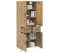 vidaXL Haut Armoire avec tiroir Chêne Artisanal 69,5 x 34 x 180 cm, Buffet rectangulaire Moderne, Rangement élégant, Meuble Fonctionnel pour la Salle à Manger