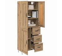 vidaXL Haut Armoire avec tiroir Chêne Artisanal 69,5 x 34 x 180 cm, Buffet rectangulaire Moderne, Rangement élégant, Meuble Fonctionnel pour la Salle à Manger