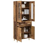 vidaXL Haut Armoire Bois Ancien 69,5 x 34 x 180 cm Bois d'ingénierie, Buffet Chic pour la Salle à Manger, Meuble rectangulaire Moderne, Rangement Pratique en Bois