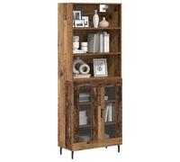 vidaXL Haut Armoire Bois Ancien 69,5 x 34 x 180 cm, Meuble de Rangement rectangulaire Moderne, en Bois, Chic pour Le Salon, Armoire Minimaliste pour la Maison