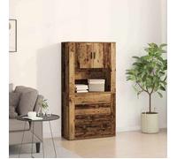 vidaXL Armoire haute Bois ancien 80 x 33 x 150 cm Bois d'ingénierie 3334343