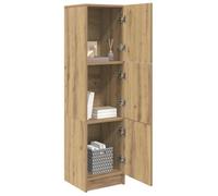 vidaXL Haut Armoire Chêne artisanal 31.5 x 32 x 122.5 cm | Ce buffet contemporain en chêne artisan a trois grands compartiments Parfait pour ranger tes assiettes,