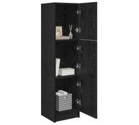 vidaXL Haut Armoire Chêne Noir 31.5 x 32 x 122.5 cm, Solution de Rangement stylée, Buffet Moderne, Espace suffisant, Pratique, Design Minimaliste