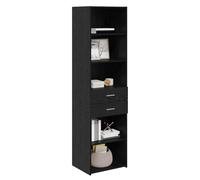 vidaXL Haut Armoire Chêne noir 50 x 42,5 x 185 cm Bois d'ingénierie