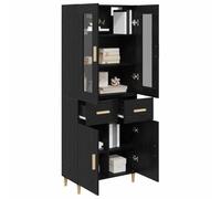 vidaXL Haut Armoire Chêne Noir 69,5 x 34 x 180 cm Bois d'ingénierie