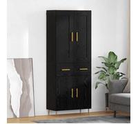 vidaXL Haut Armoire Chêne noir 69,5 x 34 x 180 cm Bois d'ingénierie 3416086