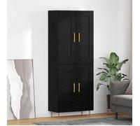 vidaXL Haut Armoire Chêne noir 69,5 x 34 x 180 cm Bois d'ingénierie, Cabinet de salle à manger moderne,3416064