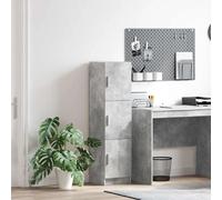 vidaXL Haut Armoire Gris béton 31.5 x 32 x 122.5 cm