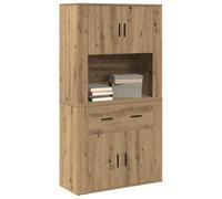 vidaXL Haut de Buffet avec tiroir chêne Artisanal 80 x 33 x 150 cm, Rangement pour Salle à Manger, Meuble Moderne rectangulaire, Bois d'ingénierie, Buffet Pratique avec Grands Compartiments