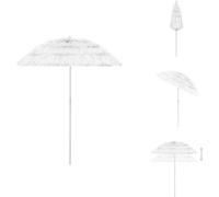 vidaXL Hawaii Parasol Blanc 180 cm - Parasols & ombrelles