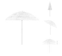 vidaXL Hawaii Parasol Blanc 240 cm - Parasols & ombrelles