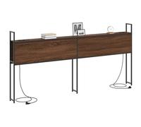 vidaXL Headboard de Rangement avec Station de Charge Chêne Marron, Chambre, Tête de lit Moderne et stylée, Rangement Pratique, Solution sans désordre, Station de Charge Sympa, Meubles urbains