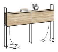 vidaXL Headboard de Rangement avec Station de Charge Chêne Sonoma, Chambre, Tête de lit Moderne et stylée, Rangement Pratique, Solution sans désordre, Station de Charge Sympa, Meubles urbains