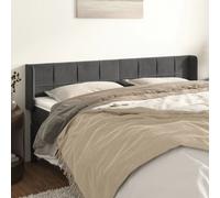 vidaXL Headboard with Wings - Dark Gray 183x16x78/88 cm Velvet