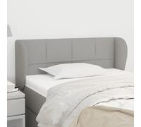 vidaXL Headboard with Wings - Light Gray 103x23x78/88 cm Fabric
