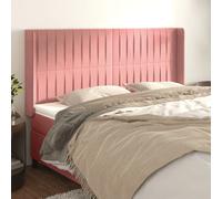 vidaXL Headboard with Wings - Pink 203x16x118/128 cm Velvet