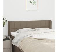vidaXL Headboard with Wings - Taupe 147x16x78/88 cm Fabric