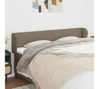 vidaXL Headboard with Wings - Taupe 183x23x78/88 cm Fabric