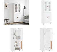 vidaXL Highboard Blanc 69,5x34x180 cm Bois composite - Highboard - Buffet - Commode