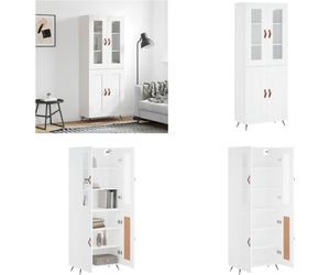vidaXL Highboard Blanc 69,5x34x180 cm Bois composite - Highboard - Buffet - Commode