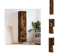 vidaXL Highboard chêne fumé 34,5x34x180 cm Bois composite - Sideboards