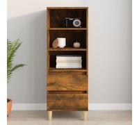 vidaXL Highboard chêne fumé 40x36x110 cm bois composite